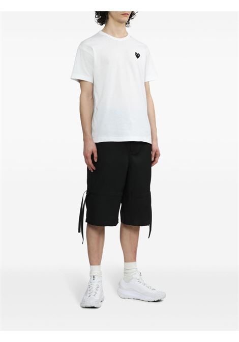 embroidered logo t-shirt unisex whitr COMME DES GARÇONS PLAY | AX-T064-0512